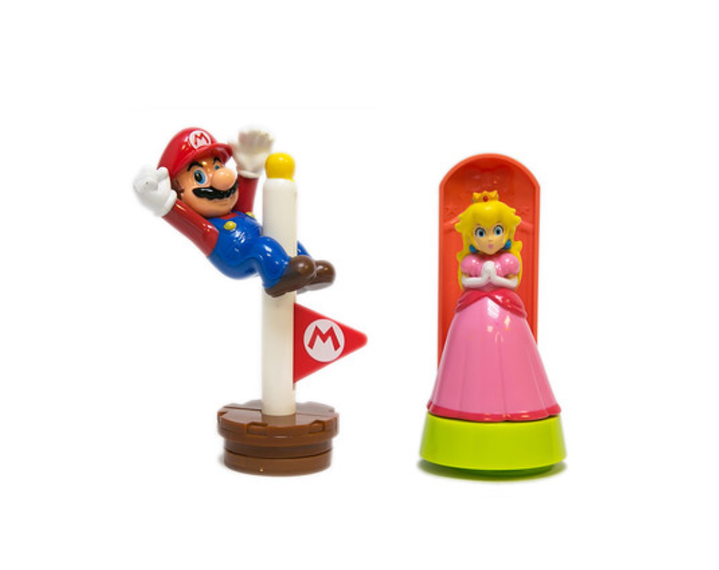 超誠意麥當勞新玩具 – 馬力歐系列 (7) (8) 旗桿瑪莉、桃子公主 @3C 達人廖阿輝