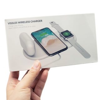 三合一 iPhone 無線充電盤只要千元！簡潔設計 VISSLESS 無線充電器 開箱分享 @3C 達人廖阿輝