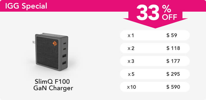 SlimQ F100！世界上最小的 100W GaN 充電器！支援 Macbook Pro 充電比原廠更棒的選擇！ @3C 達人廖阿輝