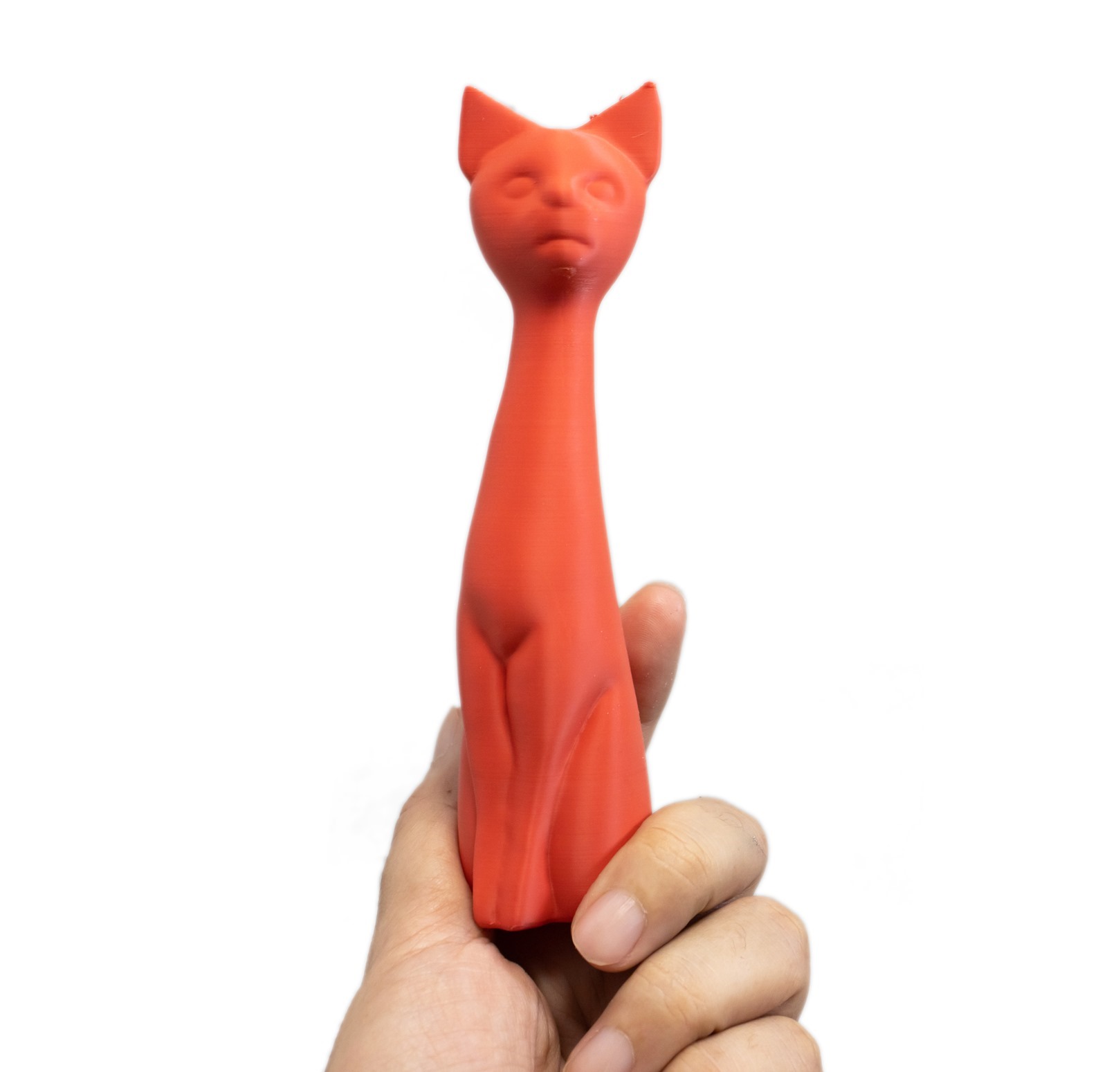 XYZprinting創作者3D列印機-da Vinci Jr. Pro X+，支援客製化的參數設定與第三方線材列印，可用PLA線材製作貓咪設計擺飾品