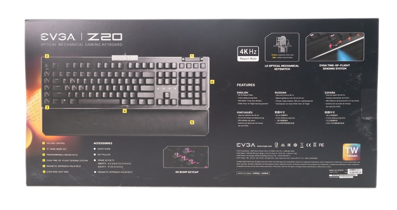 遊戲打造黑科技上身！EVGA Z20 RGB 光學機械鍵盤 / X17 遊戲滑鼠 開箱動手玩 @3C 達人廖阿輝