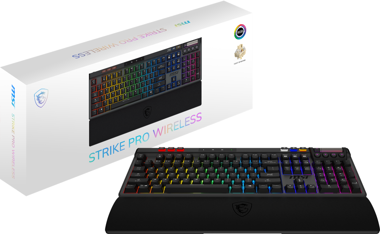 超靜音！MSI STRIKE PRO WIRELESS 無線靜音電競鍵盤登場 @3C 達人廖阿輝