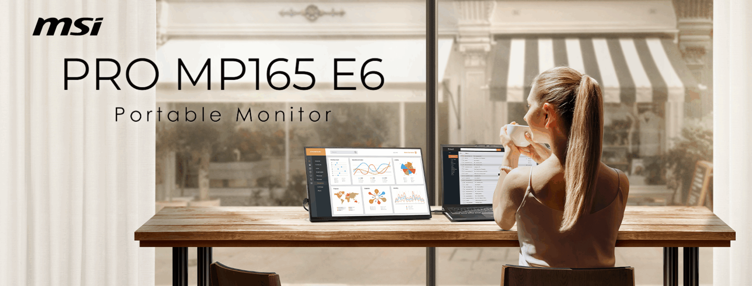 MSI 推出全新 PRO MP165 E6 便攜顯示器 輕薄行動設計，隨時隨地提升工作效率 @3C 達人廖阿輝