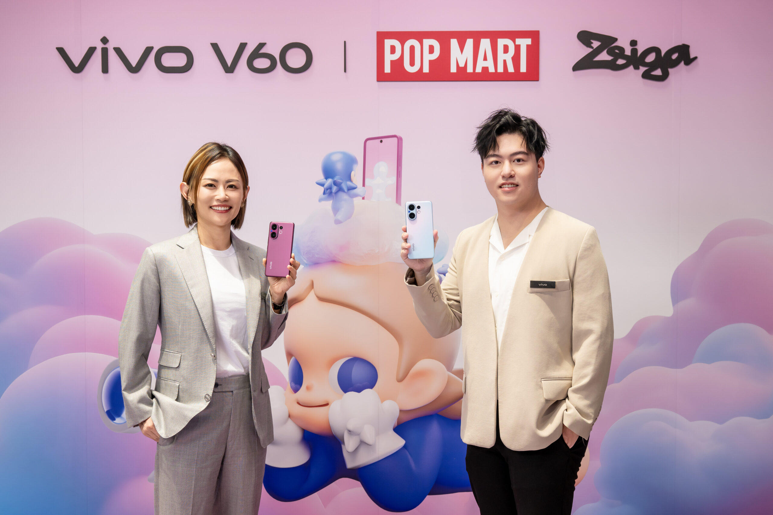 vivo V60 震撼登場！蔡司超級長焦首度加持 潮流跨界 POP MART ZSIGA 引爆 Gen Z 話題 6500mAh 長效電力、 90W 極速閃充、頂級防水 三色時尚配色全面上市 @3C 達人廖阿輝