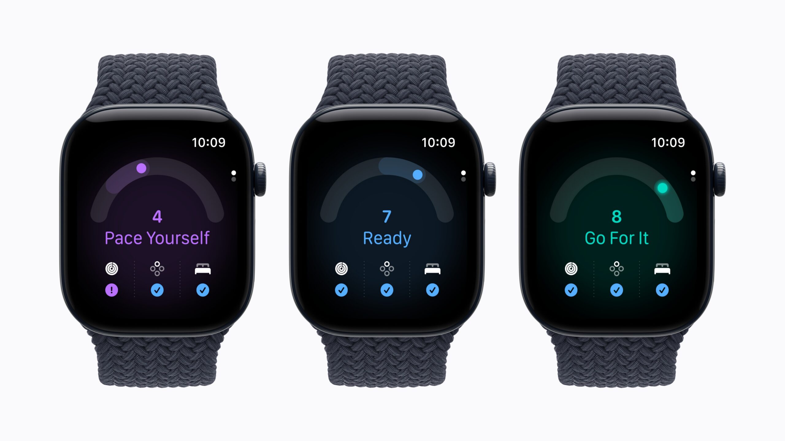 Apple Watch Series 12 顯示不同準備指數