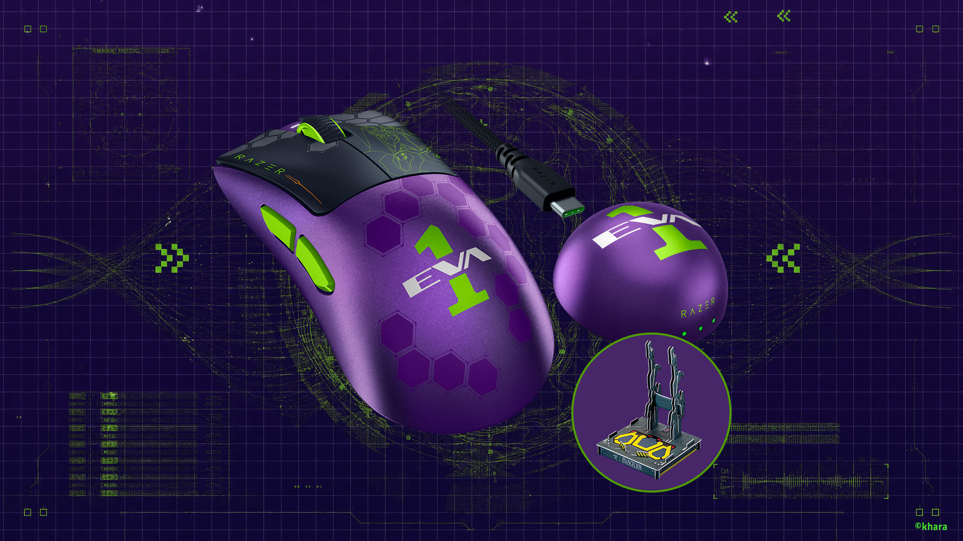 Razer × EVANGELION 初號機聯名系列登場！紫綠配色打造專屬電競裝備　Razer 攜手《新世紀福音戰士》，推出五款初號機主題電競周邊，從滑鼠、鍵盤到電競椅一次到位，亞太地區獨家販售
