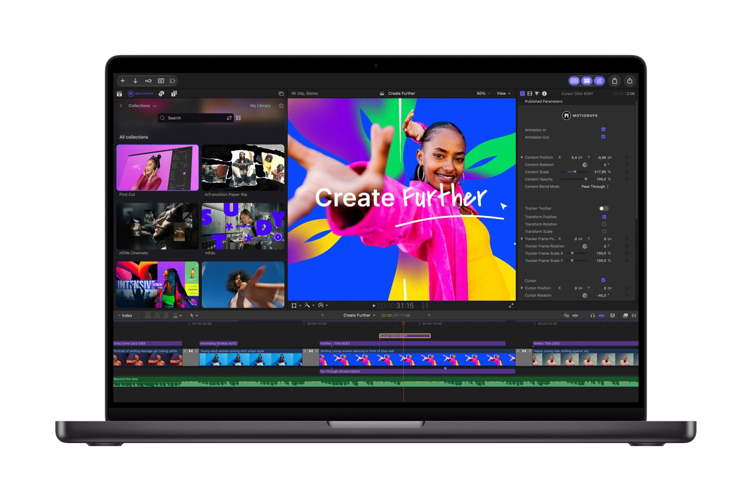Mac 版 Final Cut Pro 整合 MotionVFX 效果