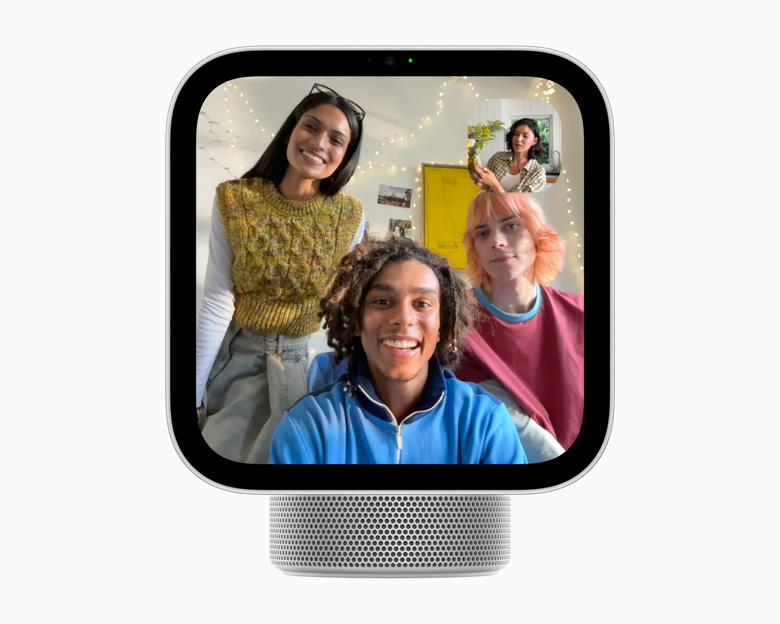 FaceTime 搭配人物居中，讓移動中的通話者保持入鏡。