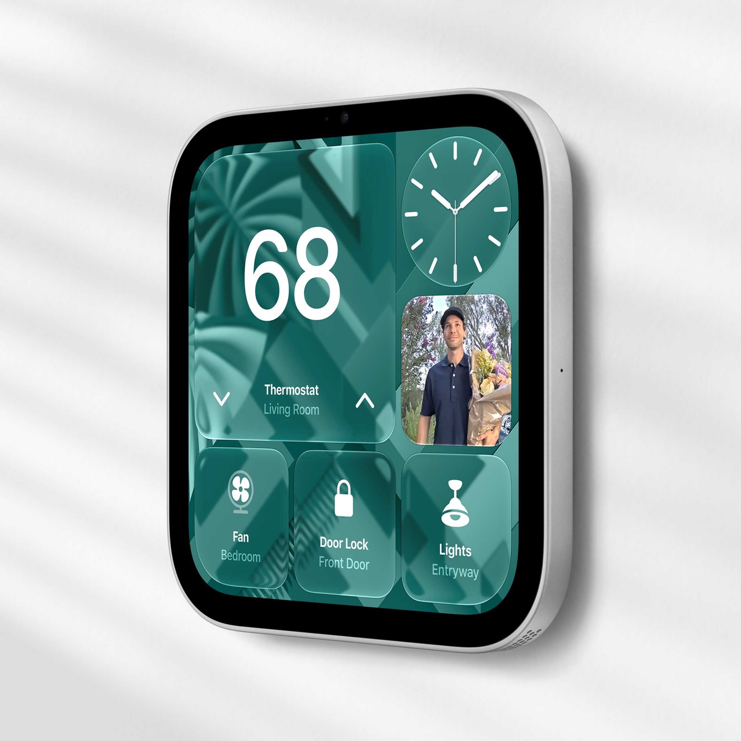 壁掛式 HomeView 適合固定在玄關或走廊，安裝配件另購。