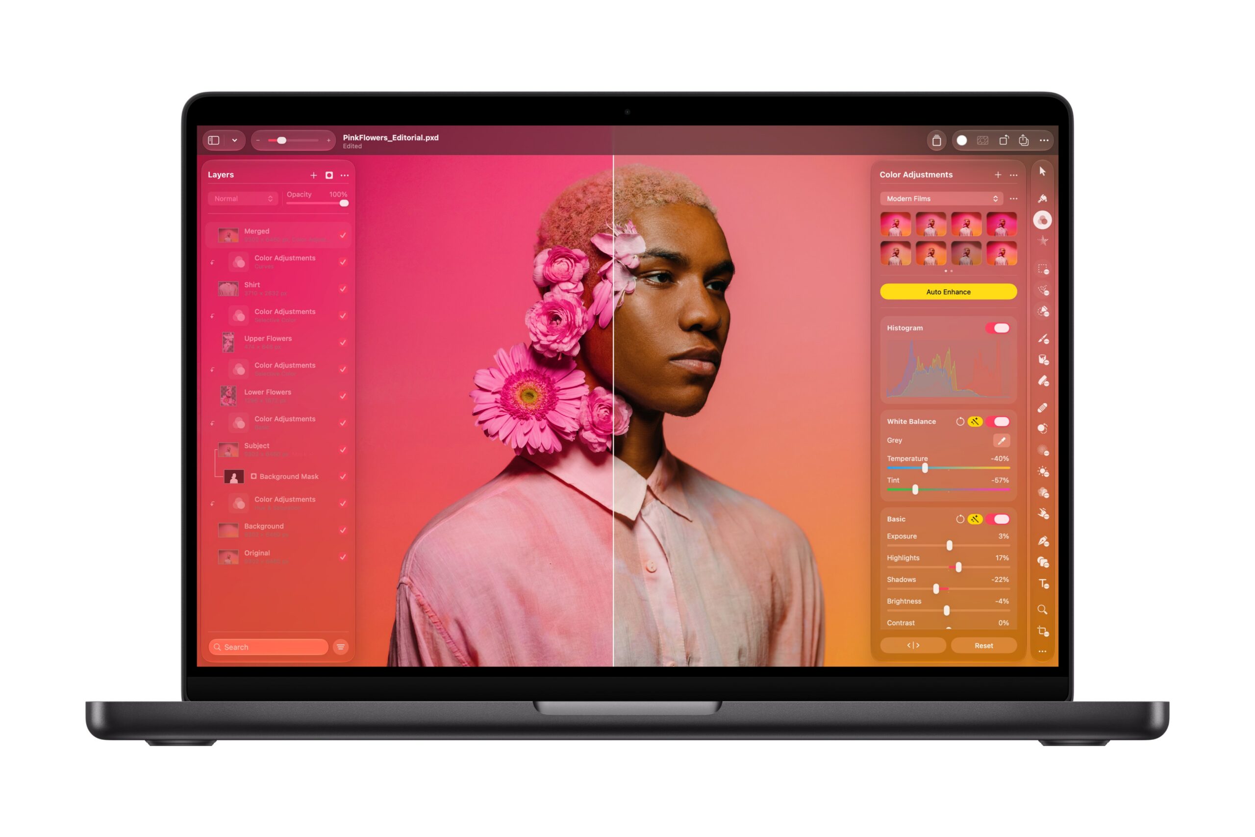 M6 MacBook Pro 使用 Pixelmator Pro 編輯影像