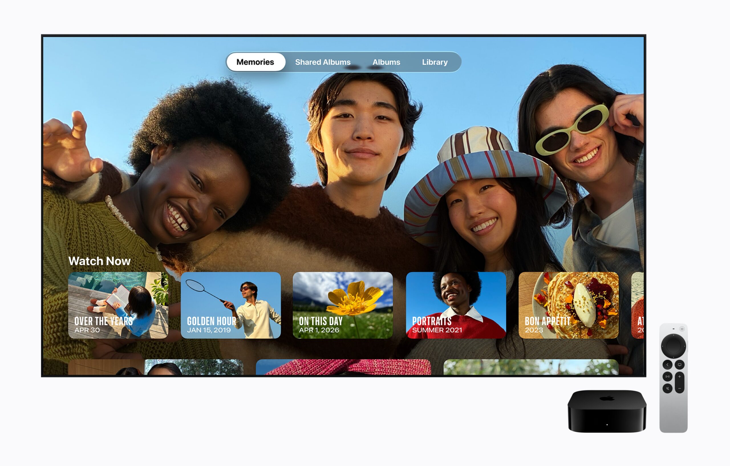 Apple TV 4K 的 iCloud 照片與回憶瀏覽畫面